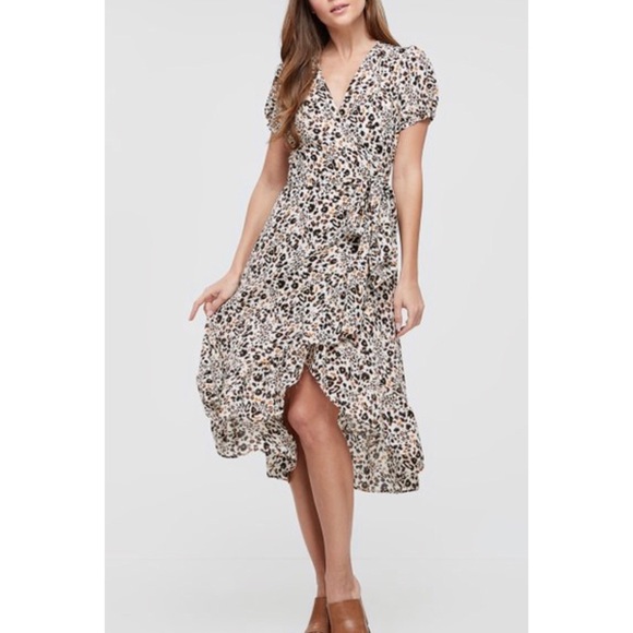 Leopard print wrap midi dress - Picture 4 of 5